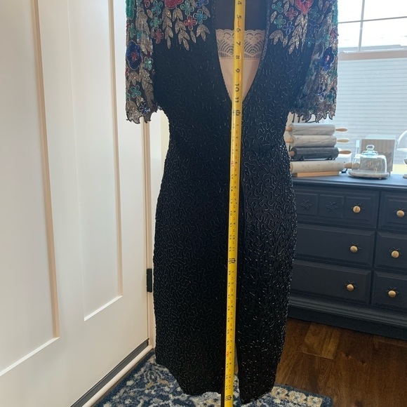 Laurence Kazar evening dress fully beaded. Size xl. New Years Eve attire. - Picture 2 of 15